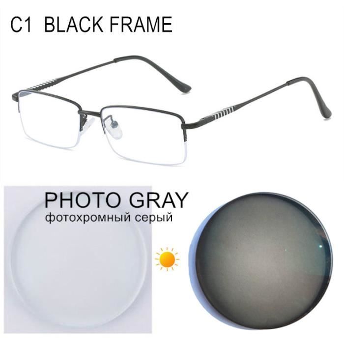 Lunettes myopie unisexe 0.5 10 demi monture en alliage myopie