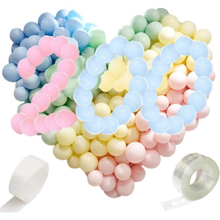100 Ballons de Fête en Latex Naturel - 30cm - Colorés & Solides - T
