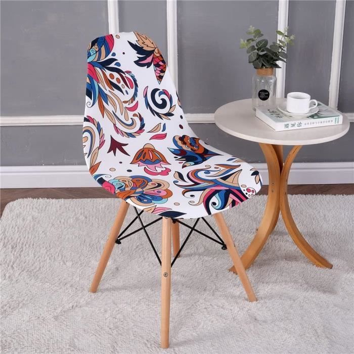 Highdi Lot De 6 Housse De Chaise Scandinaves Extensibles Jacquard Pois Vert - Protection Salle à Manger