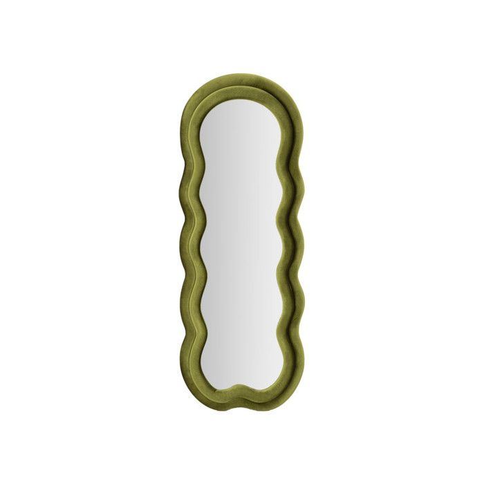 Miroir Mural en Velours Wavy 160cm Vert