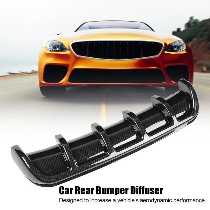 Kit 4 Ailerons Pare-chocs Arrière Universel - Noir Brillant - Pour Voiture, Style Sportif - Facile à Installer