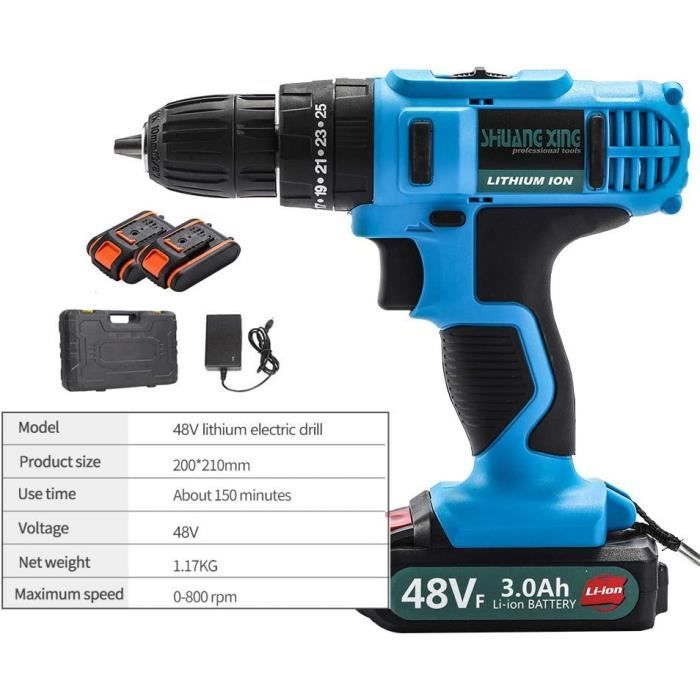 Tournevis Sans Fil DuroFort 8V - 5.5Nm Couple Max - 30 Accessoires - 10+1 Réglages - Poignée 2 Positions - Parfait DIY