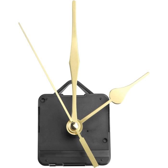 Mouvement Horloge Murale Silencieux Quartz – Aiguilles Longues Haut Couple, Diam. 50-60 Cm