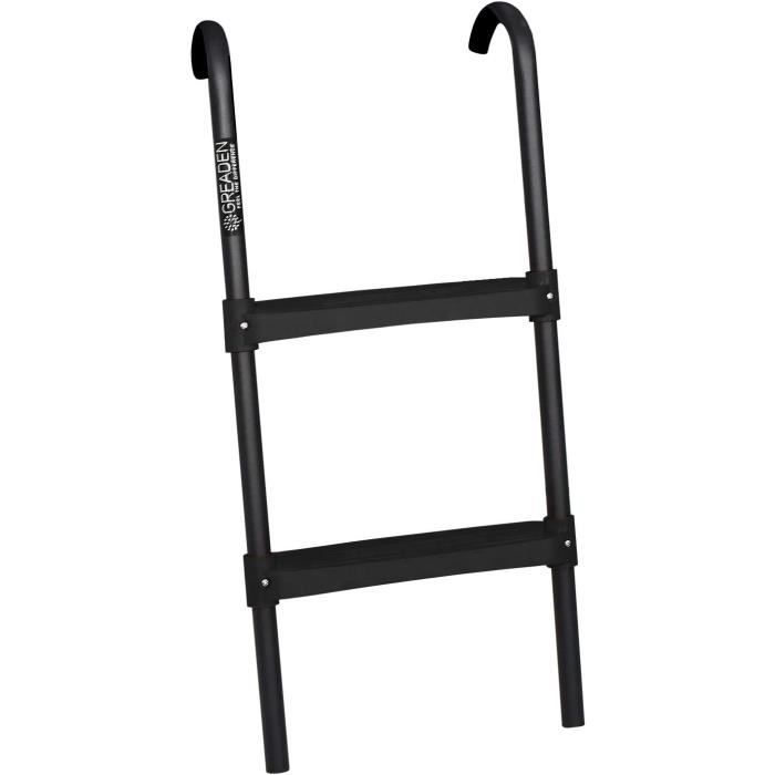 JUMP4FUN Échelle Toboggan 2-en-1 Pour Trampoline – 150 Cm, Noir – Idéal Enfants Jusqu'à 50 Kg