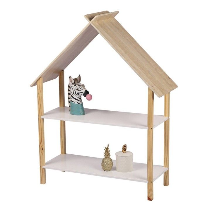 Bibliothèque enfant design maison 2 étagères Dream