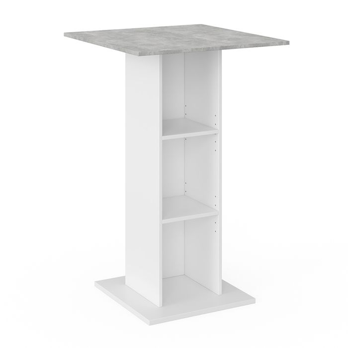Vicco Bar table Rodeo, White, 70 x 70 cm, can be used as a standing table, space-saving for small areas