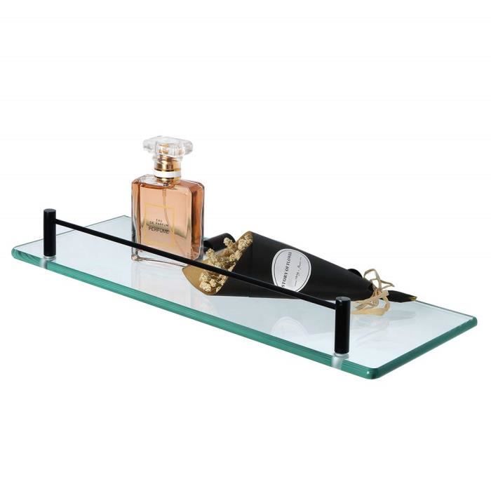 Sayayo Etagere En Verre Etagere De Salle De Bain Avec Rail De