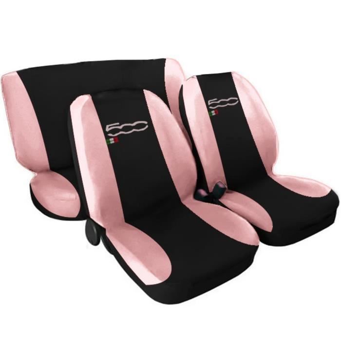 Lupex Shop LD.500_R Housses de sièges Auto Bicolores Noir-Ligne féminine