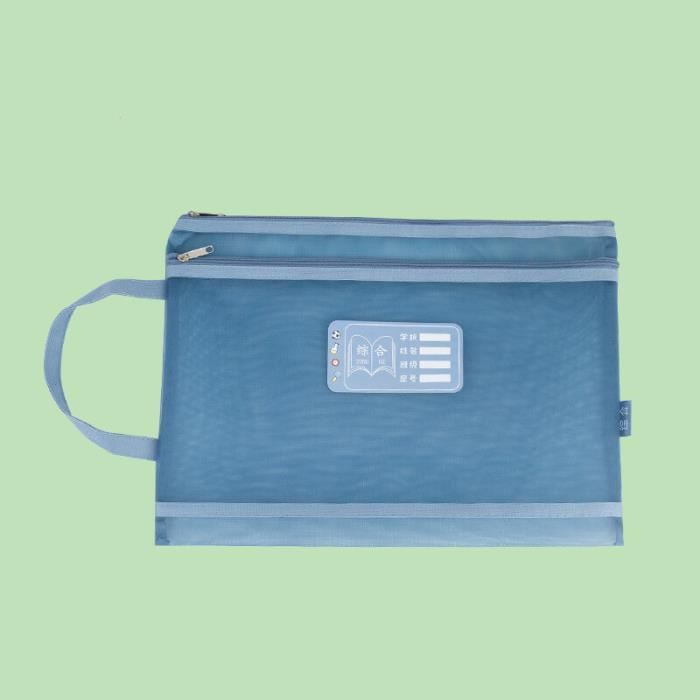 Lot De 1 Pochette à Document A4 En Maille Avec Fermeture éclair Pochette De Rangement Étanche