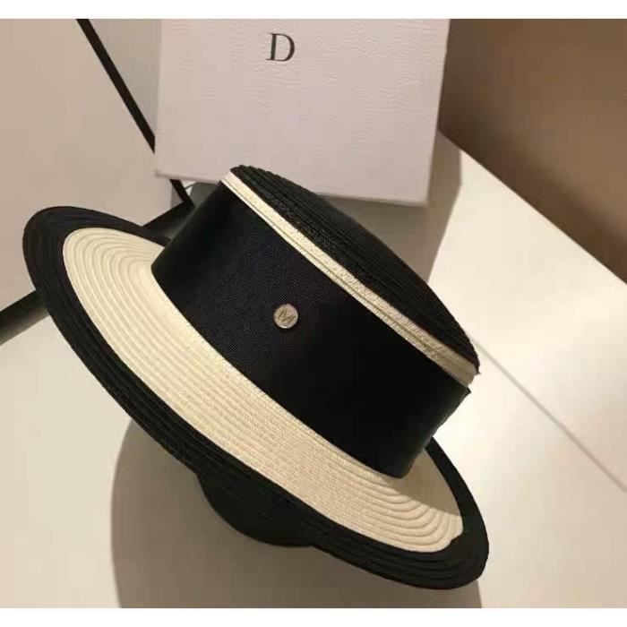 Casquette Chapeau De Seau Bord Effiloché Haute Qualité - Noir - Taille M 56-58 Cm Pour Femme