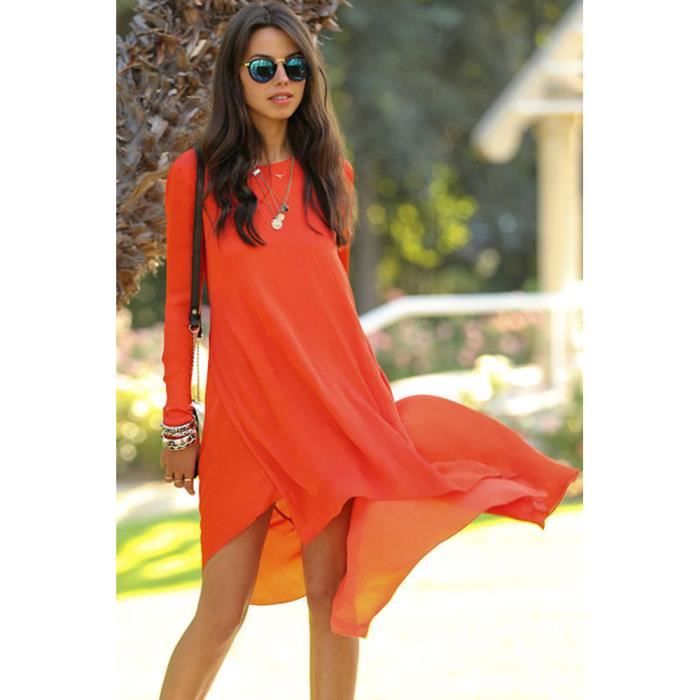 robe fluide orange