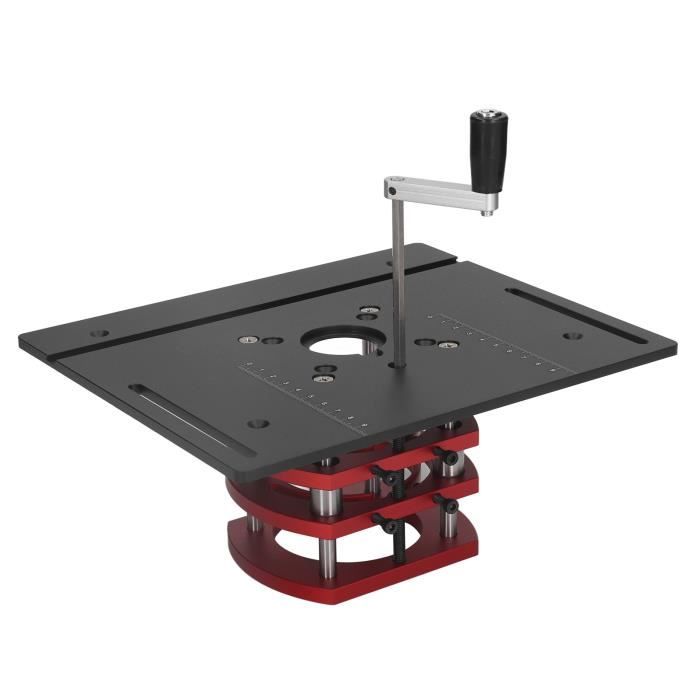 Ascenseur Routeur 4 Mâchoires - Plateforme Levage Table Router DIY Avec Manivelle