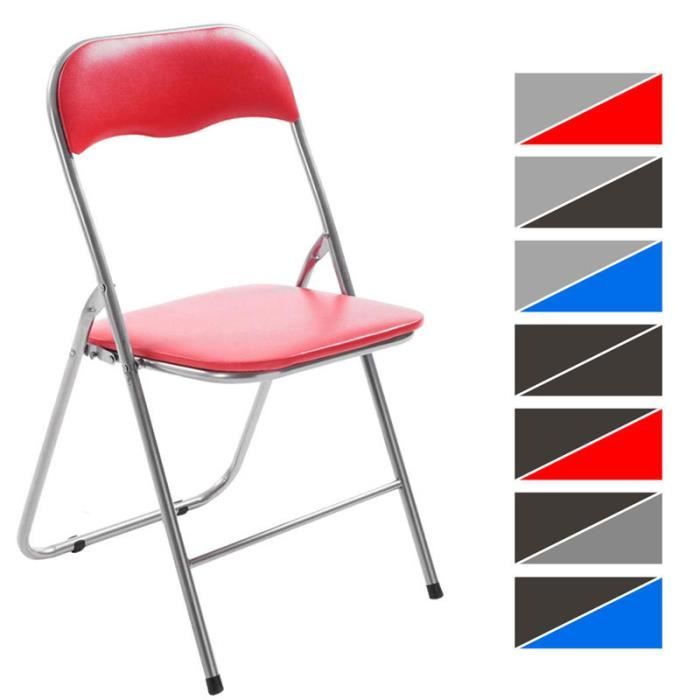chaise de cuisine pliable - clp - felix - métal - rouge - design contemporain