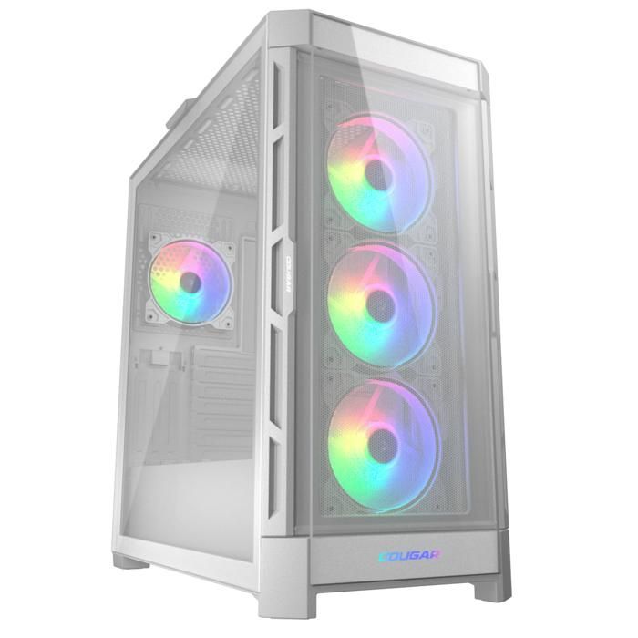 Boitier PC Gaming – Cougar Gaming – DUOFACE PRO RGB WHITE – Comprend 4 ventilateurs ARGB de 120 mm