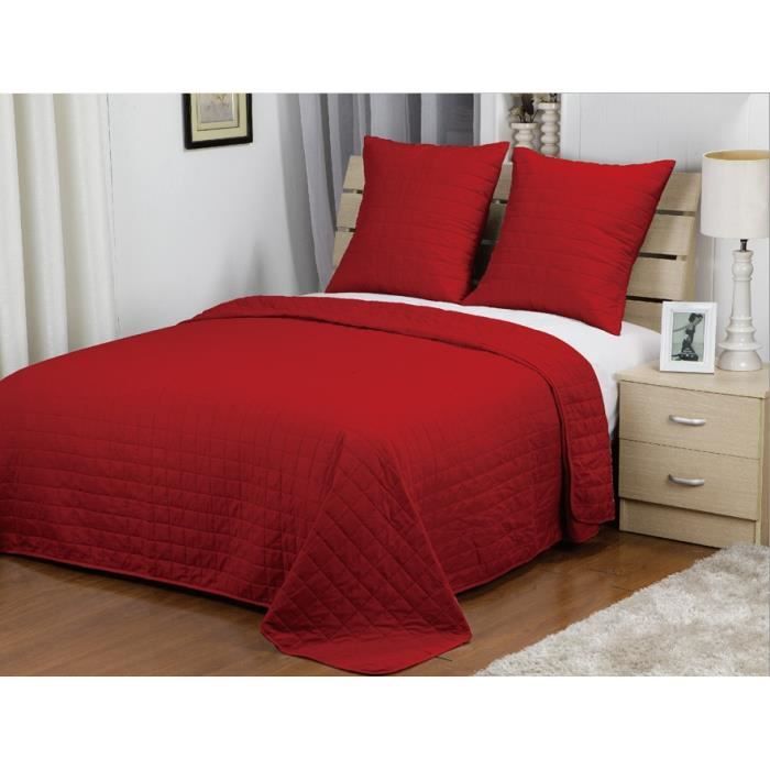 Boutis Couvre Lit Rouge