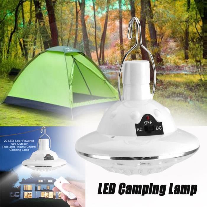 2 Ampoules Solaires LED Avec Télécommande - Pour Tente, Poulailler, Panneau, Détecteur Solaire