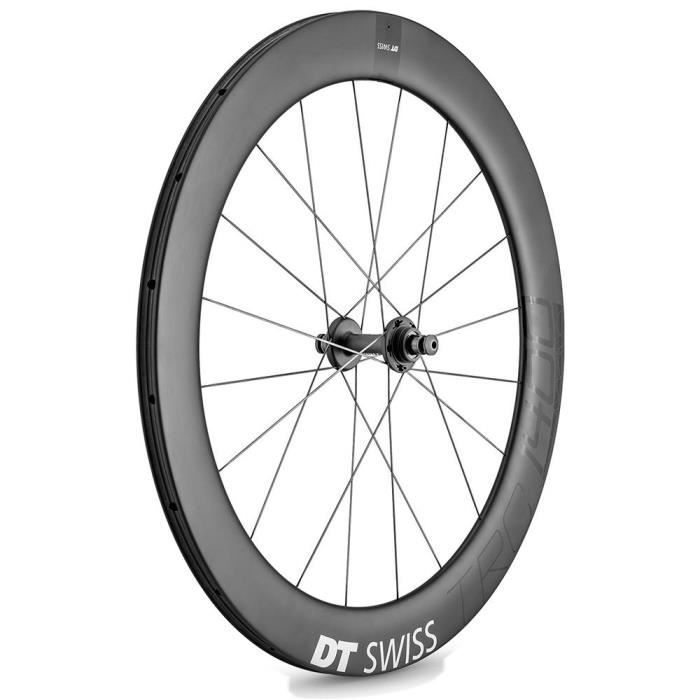 Roue arrière de vélo DT Swiss TRC 1400 DICUT 65 T en carbone - Noir
