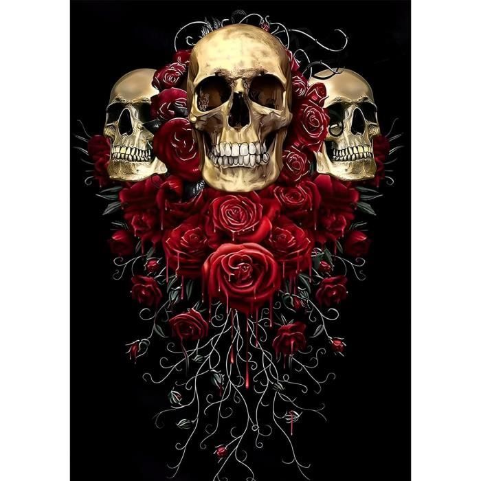 Kit Peinture Diamant 5D Fleurs Roses – Grand Format 100x50cm, Toile HD, Diamants Inclus, DIY Déco