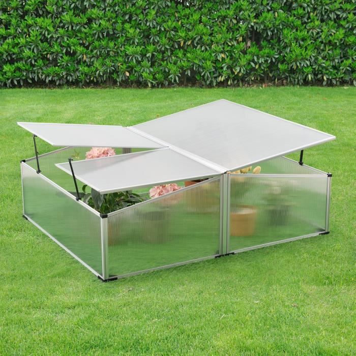 Serre de Jardin Mossel Double Relevable Polycarbonate 100x120x40 cm