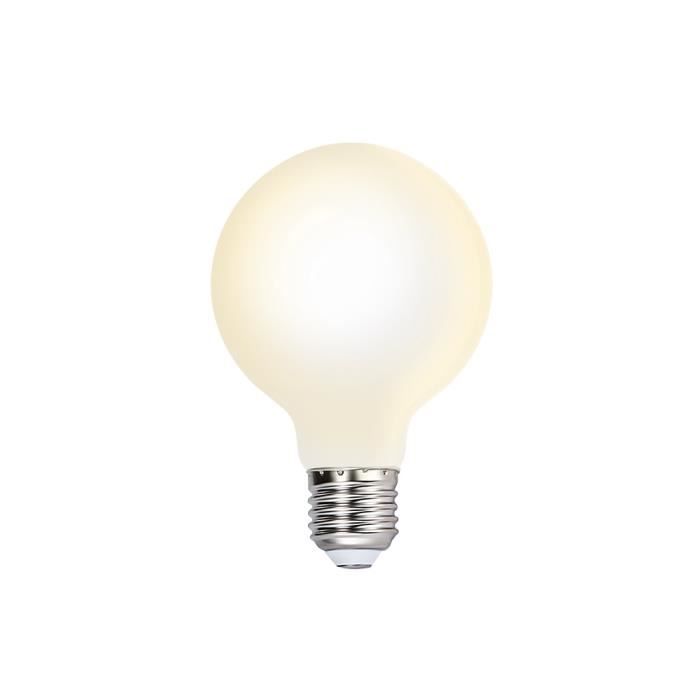 Lampe Ampoule Ronde a Globe Boule Verre G80 LED 6W Edison E27 Blanc Chaud 3000K Eclairage Omnidirectionnel Remplace Ampoule Incandescente 60W Lot de 1 de Enuotek 