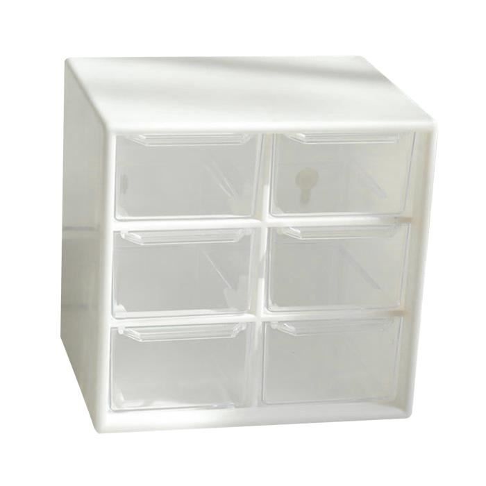 en plastique de bureau empilable artisanat petites pièces 9 tiroirs organisateur conteneurs armoire de rangement boîtes avec blanc