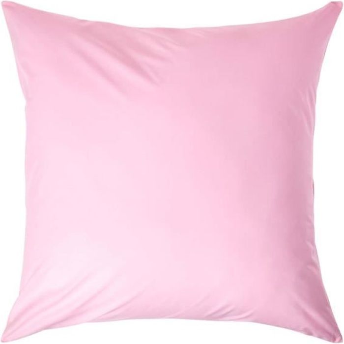 Taie doreiller - Coton égyptien - Rose - 60 x 60 cm - Hypoallergénique - Élégante Taie doreiller - Coton égyptien - Rose - 60 x 60 cm - Hypoallergénique - Élégante