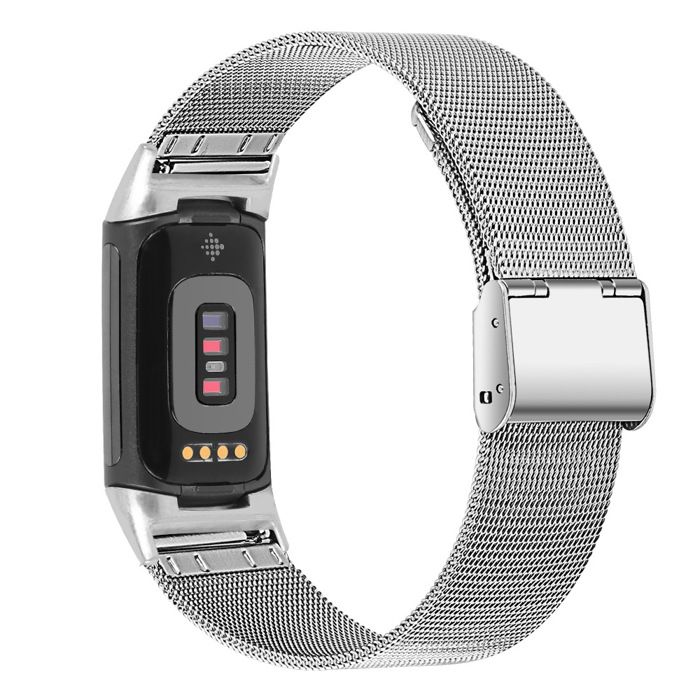 INF Bracelet de montre en acier inoxydable pour Fitbit Charge 5 Charge 6 Argent INF Bracelet de montre en acier inoxydable pour Fitbit Charge 5 Charge 6 Argent