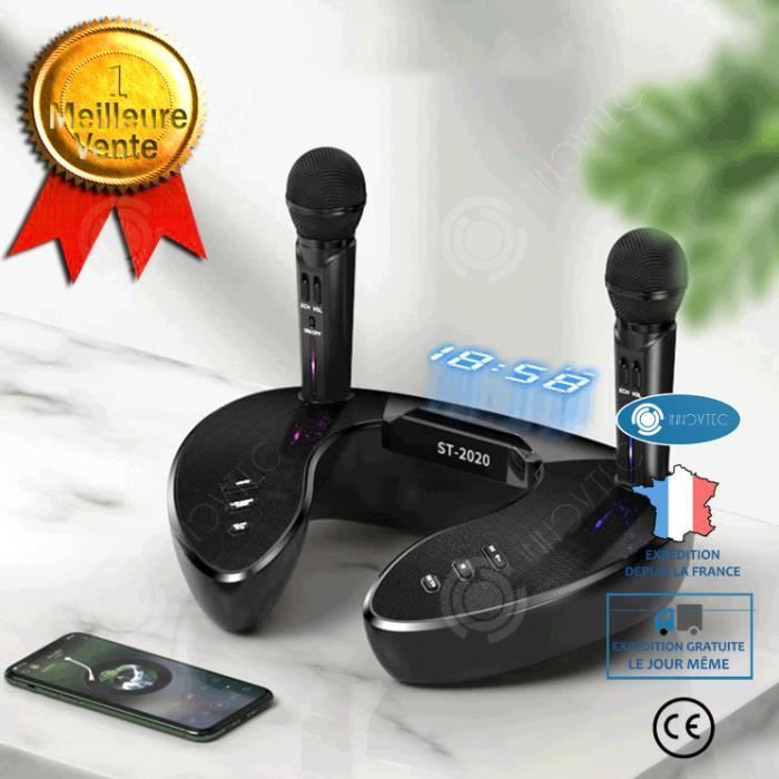 I® Wireless microphone bluetooth speaker outdoor family karaoke portable microphone speaker phone stand clock speaker