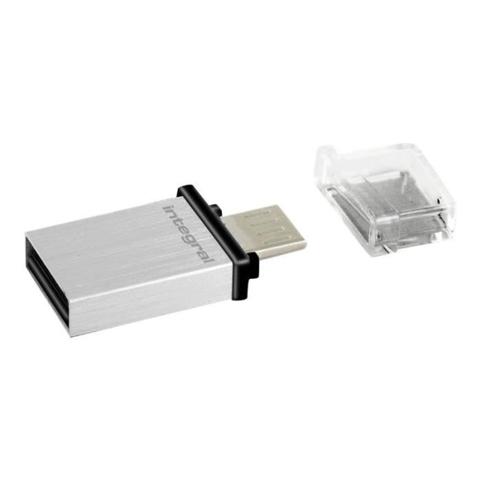 Clé USB INTEGRAL Micro Fusion - 16 Go - USB 3.0 / micro USB