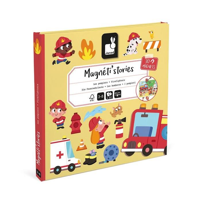 MagnétiStories Pompiers - Jeu Éducatif Magnétique 30 Aimants - Jouet Enfant en Carton FSC - Dès 3 Ans MagnétiStories Pompiers - Jeu Éducatif Magnétique 30 Aimants - Jouet Enfant en Carton FSC - Dès 3 Ans