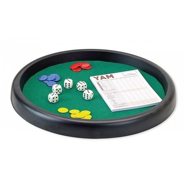 jeujura - piste de dés ronde 31 cm vert - jeu de société pour enfant - 2 joueurs ou plus - 8 ans et plus