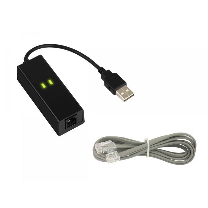 KALEA-INFORMATIQUE Adattatore Fax Modem 56K Su Porta USB Con Spina RJ11. Chipset CONEXANT