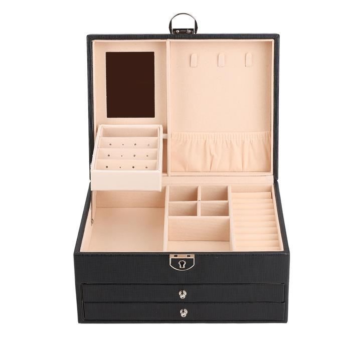 Étui De Voyage Pour Bijoux Pliable - 2 Pochettes, Compartiments Anti-nœuds Pour Colliers, Bagues, Boucles D'oreilles - 9