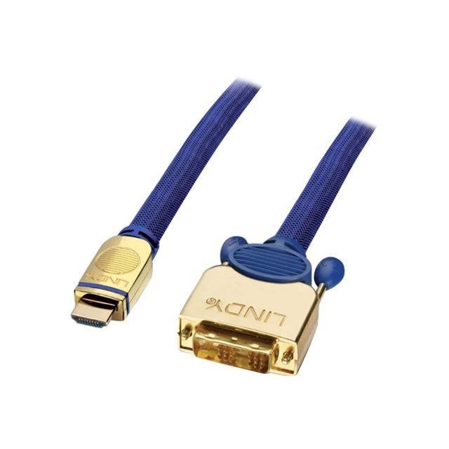 Lindy - 37080 - Câble HDMI-DVI Premium GOLD - 05m