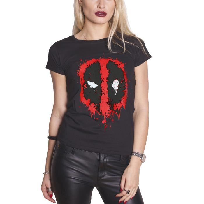 t shirt deadpool femme