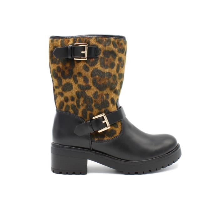 bottines leopard pas cher
