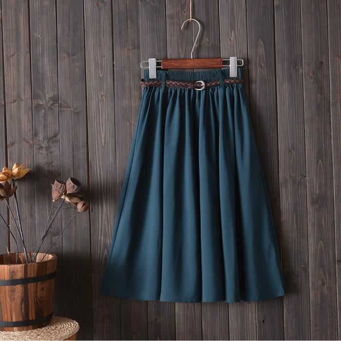 Jupe East 5th Taille 8 – Cercle Fleurie Hawaïenne, Au-dessus Du Genou, Bleue