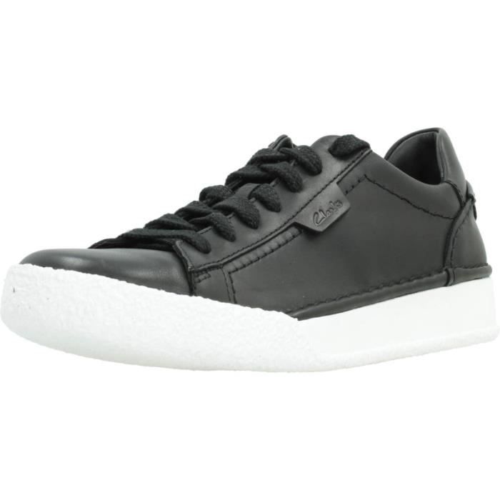 Clarks Basket Femme - CLARKS - 136950 Noir - Semelle int. Gomme - Doublure Peau - Semelle amovible