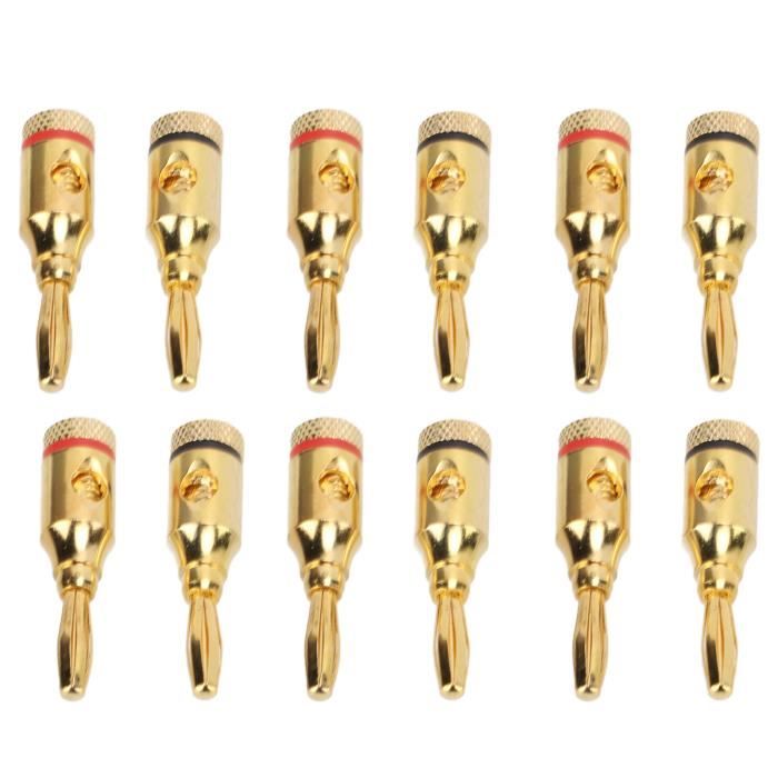 Connecteurs Banane 4 Mm - Lot De 20, Couleurs Mélangées - Pour Amplis, Haut-parleurs, Câbles Audio