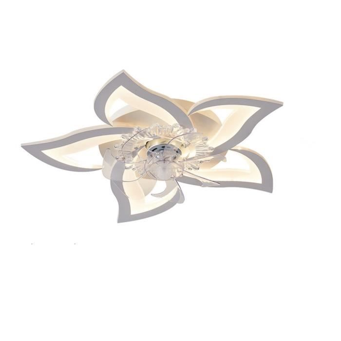 Ventilateur De Plafond Lumineux - Avec Minuterie à Mémoire - Réglage De La Température De Couleur - 6 Vitesses - Blanc - Prumya