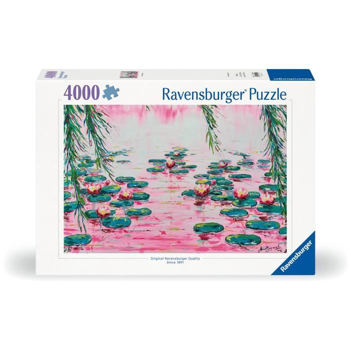 Puzzle 4000 pièces : Les nénuphars roses Ravensburger France - vue 3