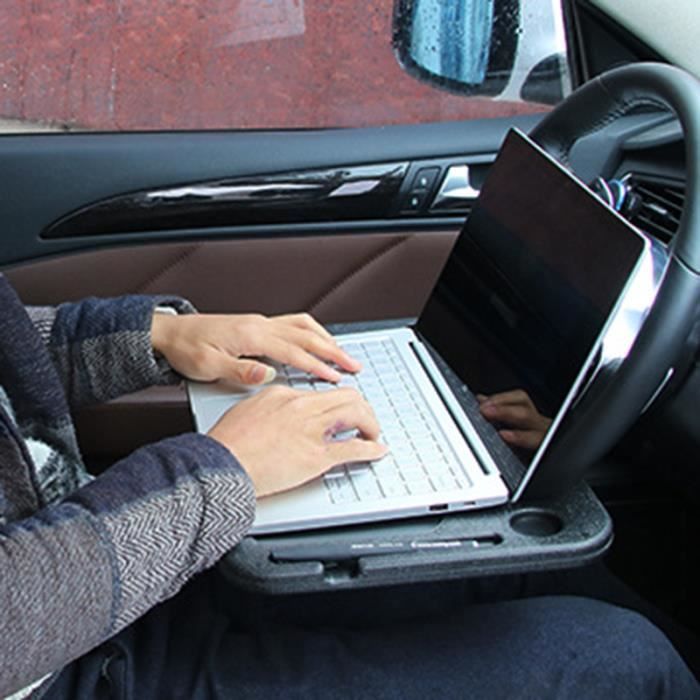Table de volant de voiture, plateau de volant et support de siège de  véhicule, ordinateur portable, plateau repas de voiture pour Te - Cdiscount  Auto
