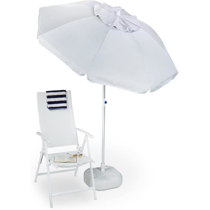 Parasol Akord Parasol de jardin MILIN avec éclairage LED beige, Poids Parasol Akord Parasol de jardin MILIN avec éclairage LED beige, Poids