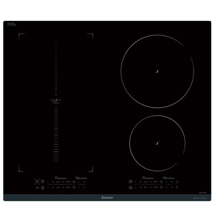 Table à Induction - SAUTER - SPI9647B - 4 plaques de cuisson - Noir - Dessus