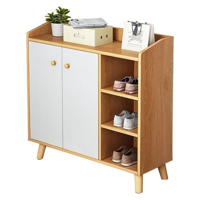 Meuble à chaussures, Armoire chaussure Grande capacité Rangement en