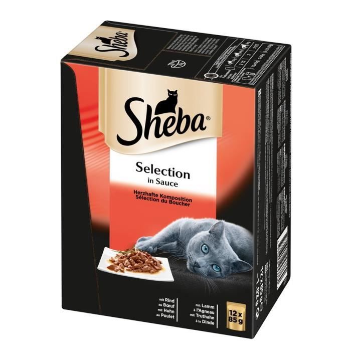 Comparer les prix de Nourriture humide - Sheba - Assortiment en sauce - Pour chats adultes - 85g - Pâtée délicate