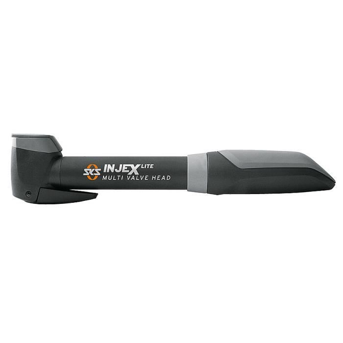 Mini-pompe SKS Injex Lite - gris - Tête Multi Valve - Pression max 5 bar