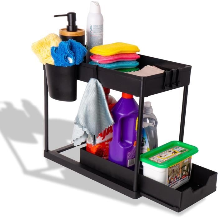 Organisateur Tiroirs Coulissants HASA - 3 Tailles - Adhésif Nano - Pour Cuisine & Armoire