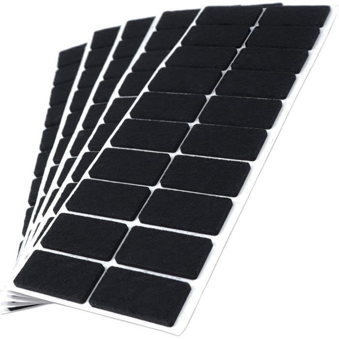 Adsamm Patins Adsamm® / 20 X Patins En Feutre/Noirs / 20x40 Mm Patins Pour Meubles