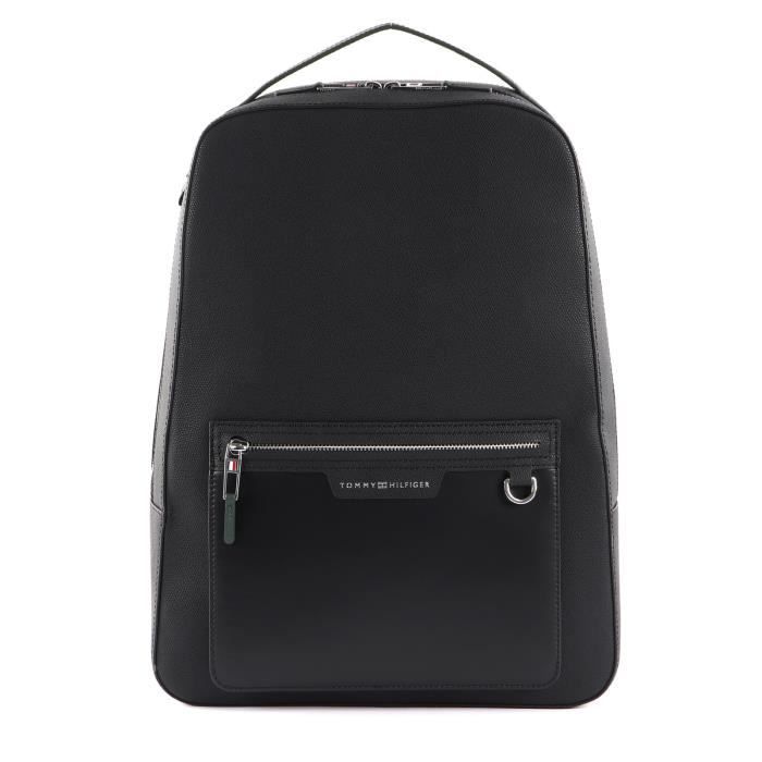 TOMMY HILFIGER Business Leather Backpack Black [187600] sac à dos sac